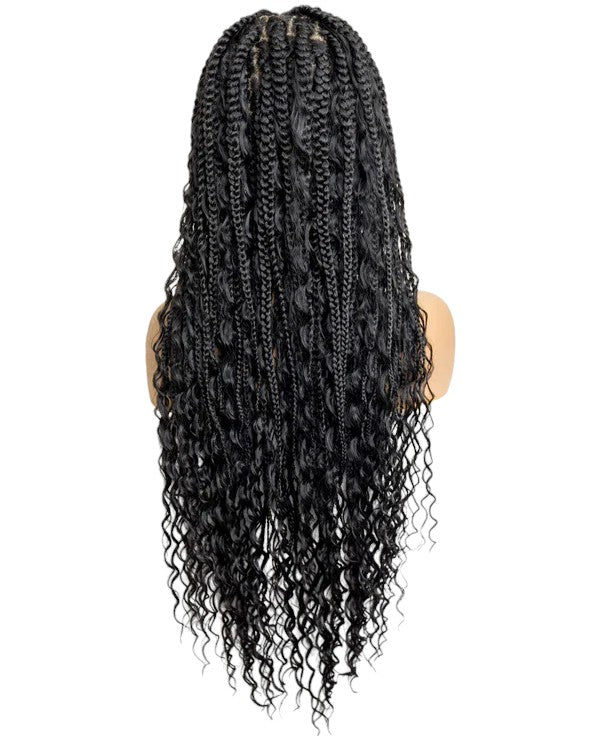 Knotless Bohemian Box Braid Full Lace Wig - Natural Look & Easy Styling