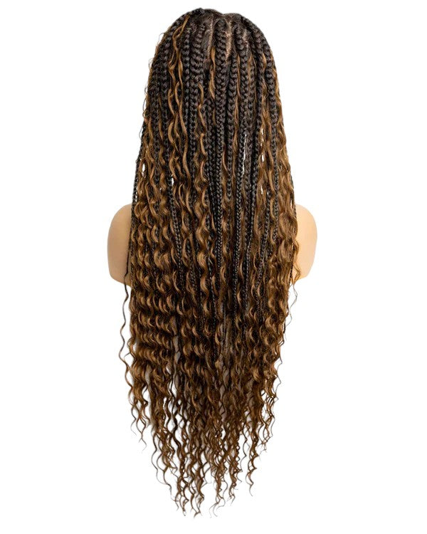Knotless Bohemian Box Braid Full Lace Wig - Natural Look & Easy Styling
