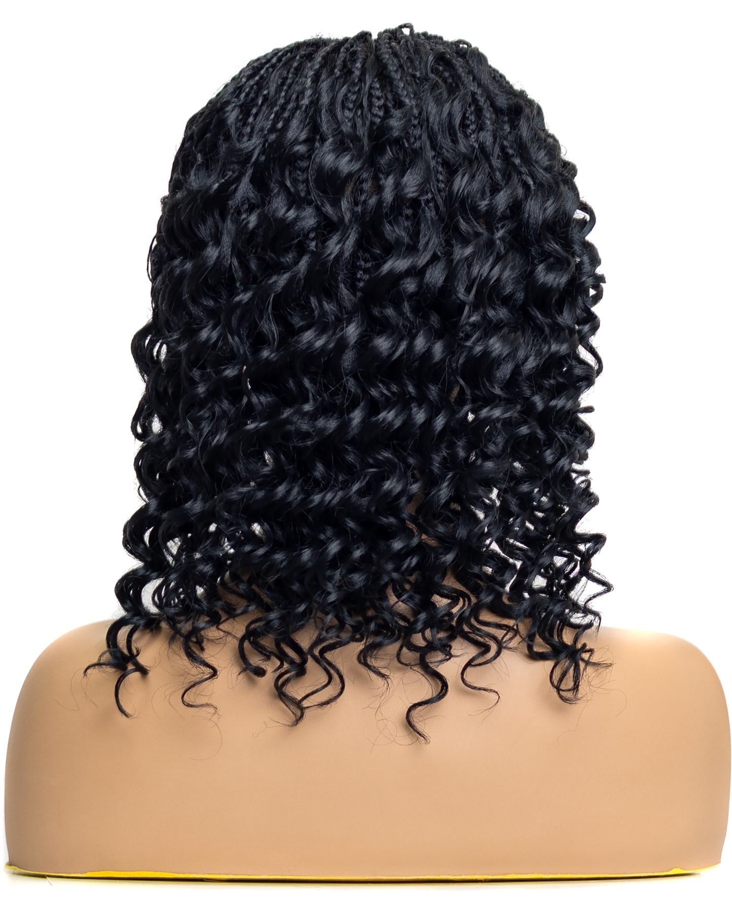 PIB 12" Single Full Lace Braid Wig- Cherry Deep Wave Braid Wig for Black Women, Curly Hair Wig