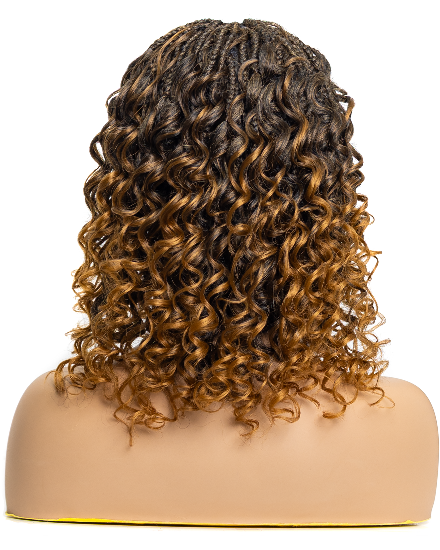 PIB 12" Single Full Lace Braid Wig- Cherry Deep Wave Braid Wig for Black Women, Curly Hair Wig