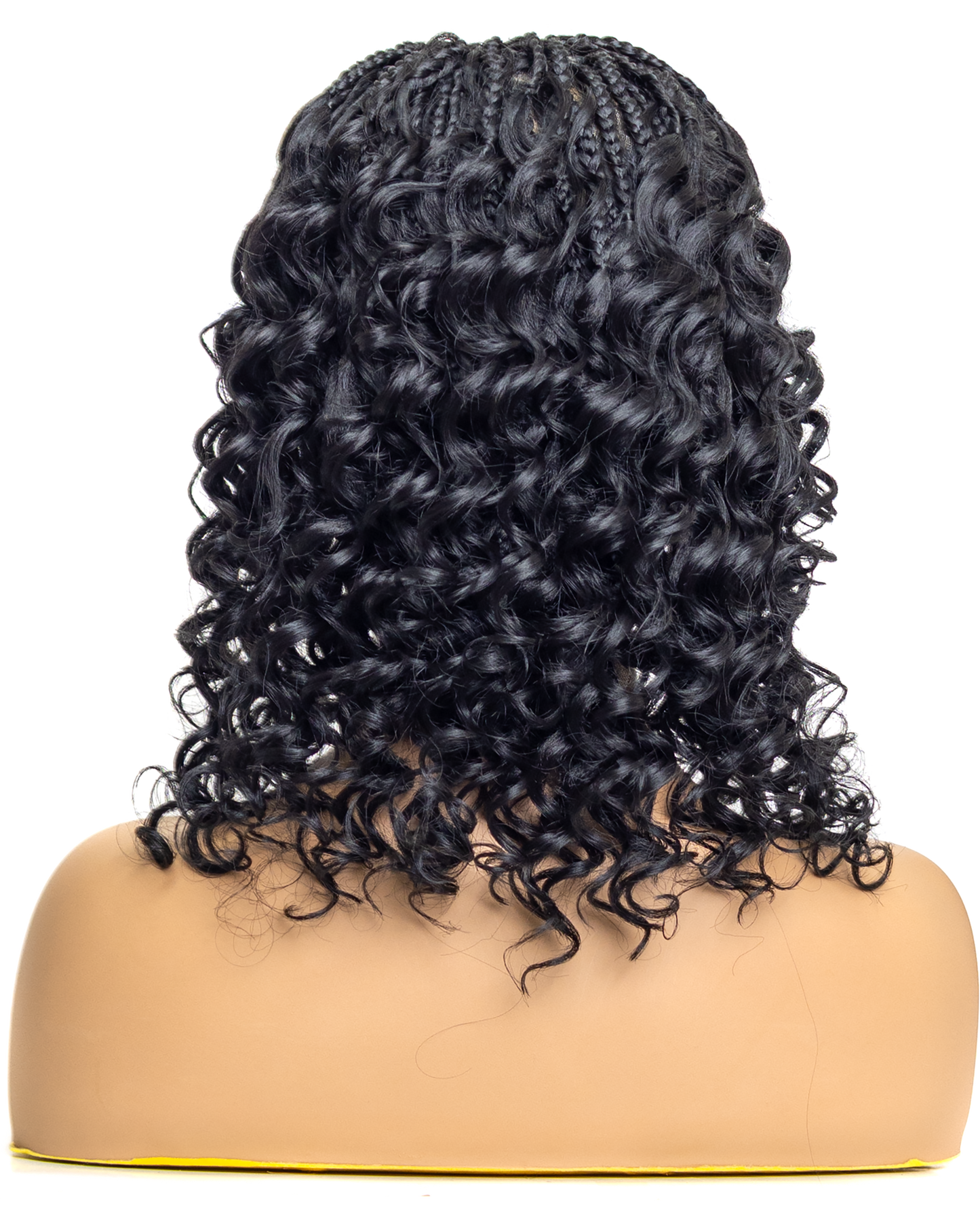 PIB 12" Single Full Lace Braid Wig- Cherry Deep Wave Braid Wig for Black Women, Curly Hair Wig