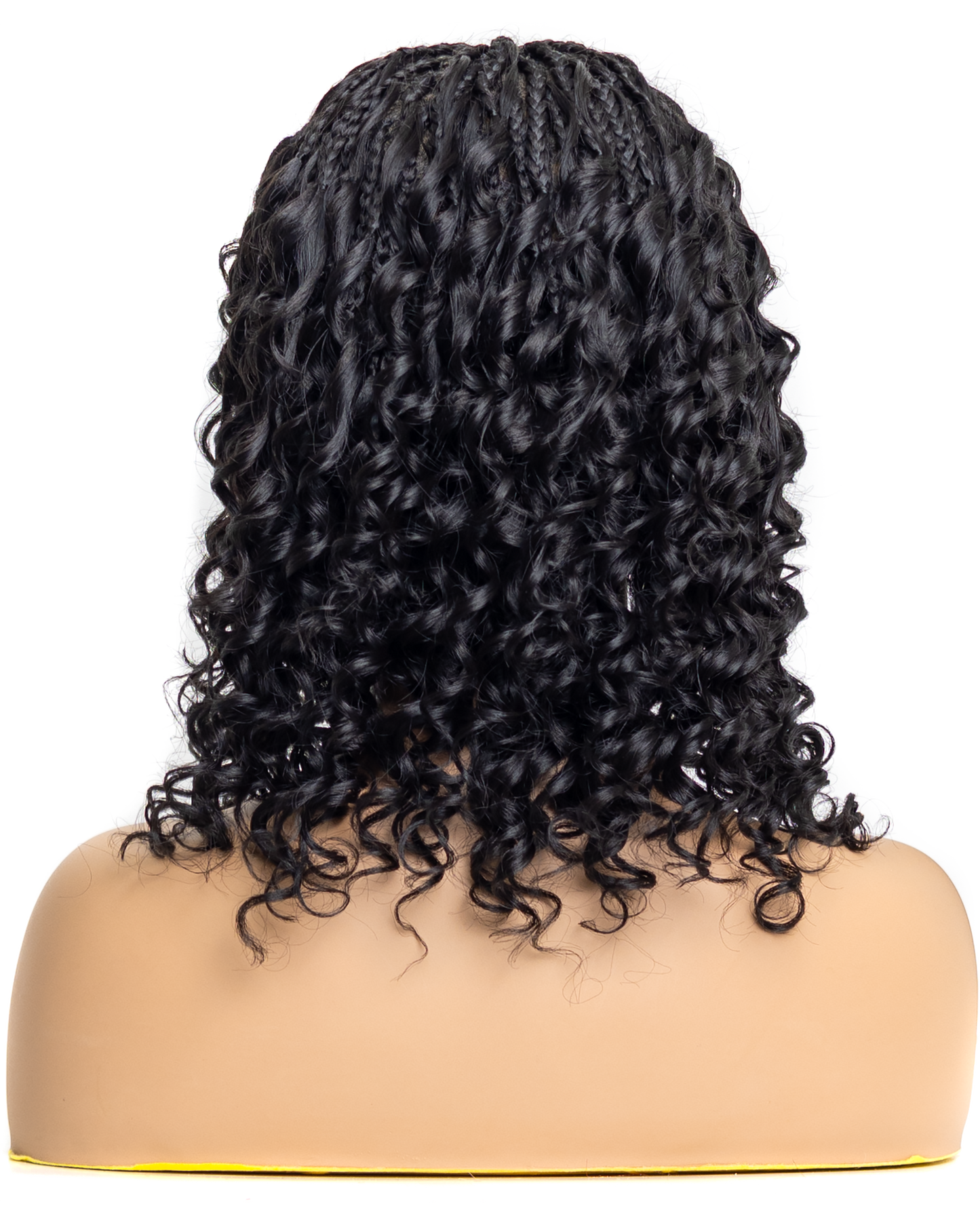 PIB 12" Single Full Lace Braid Wig- Cherry Deep Wave Braid Wig for Black Women, Curly Hair Wig