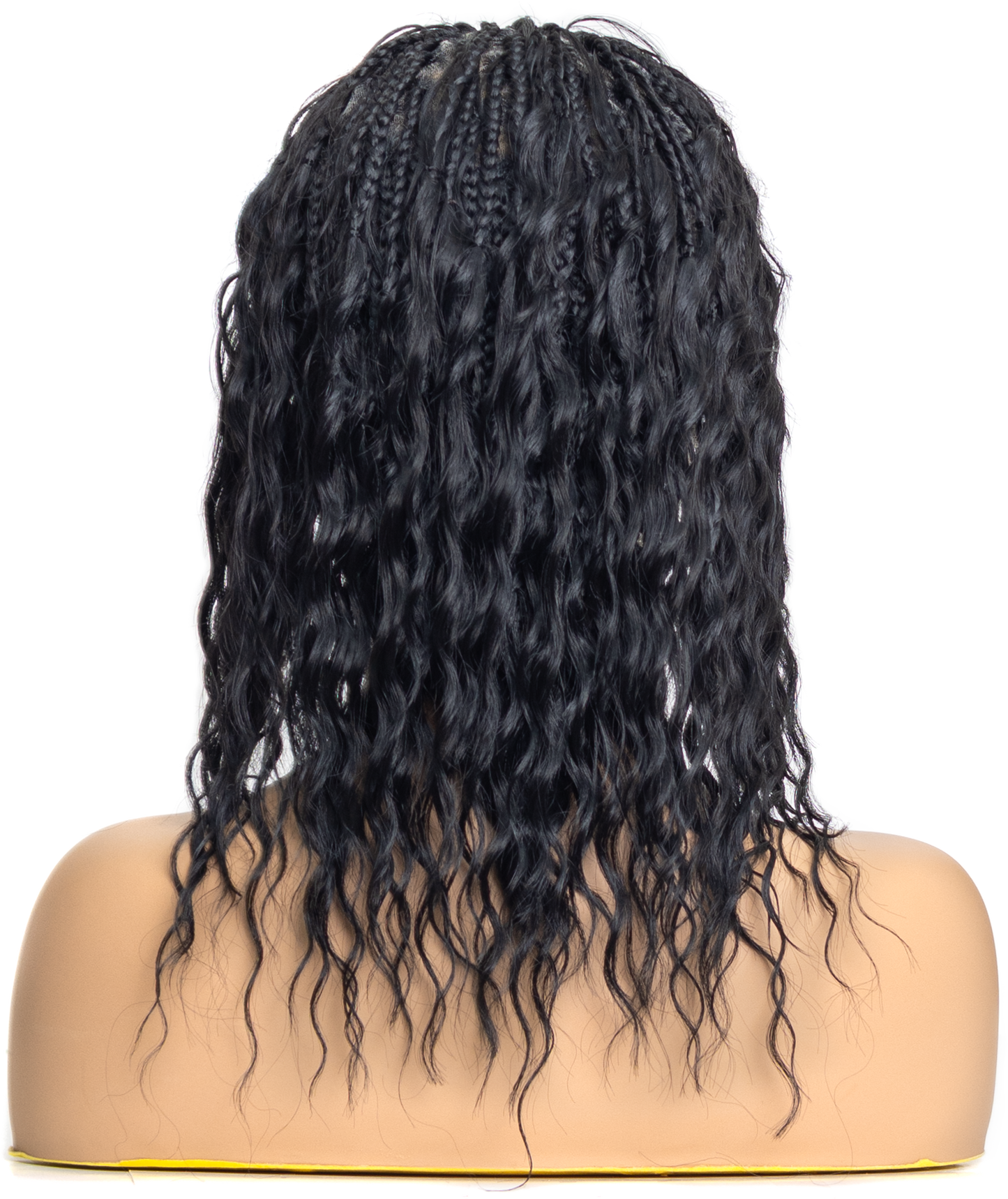 PIB 12" Single Full Lace Braid Wig- Cherry Peruvian Wave Braid Wig for Black Women, Curly Hair Wig