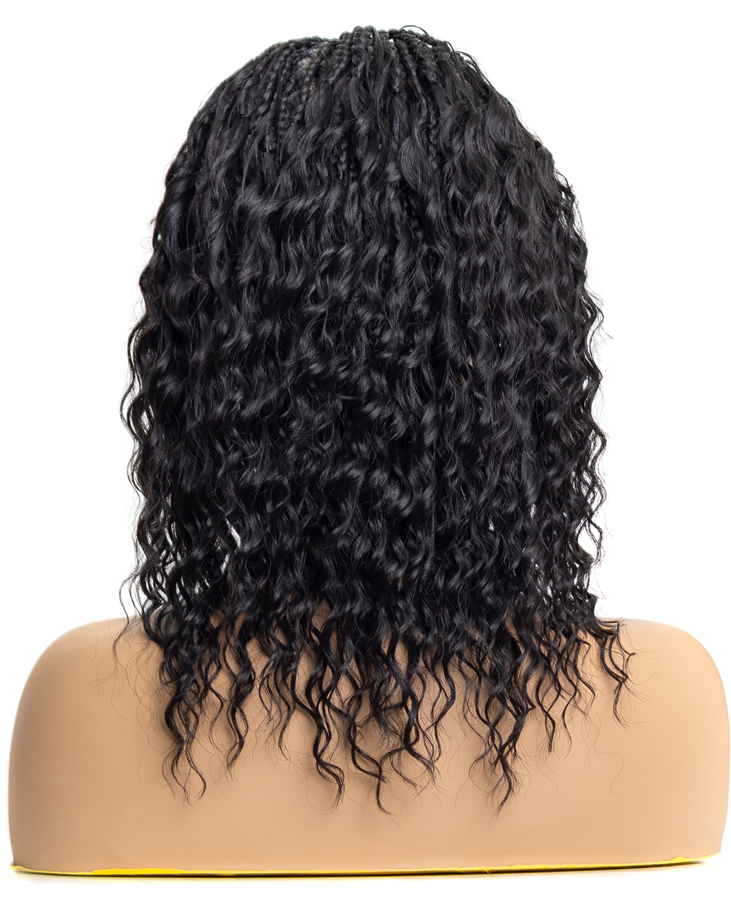 PIB 12" Single Full Lace Braid Wig- Cherry Peruvian Wave Braid Wig for Black Women, Curly Hair Wig