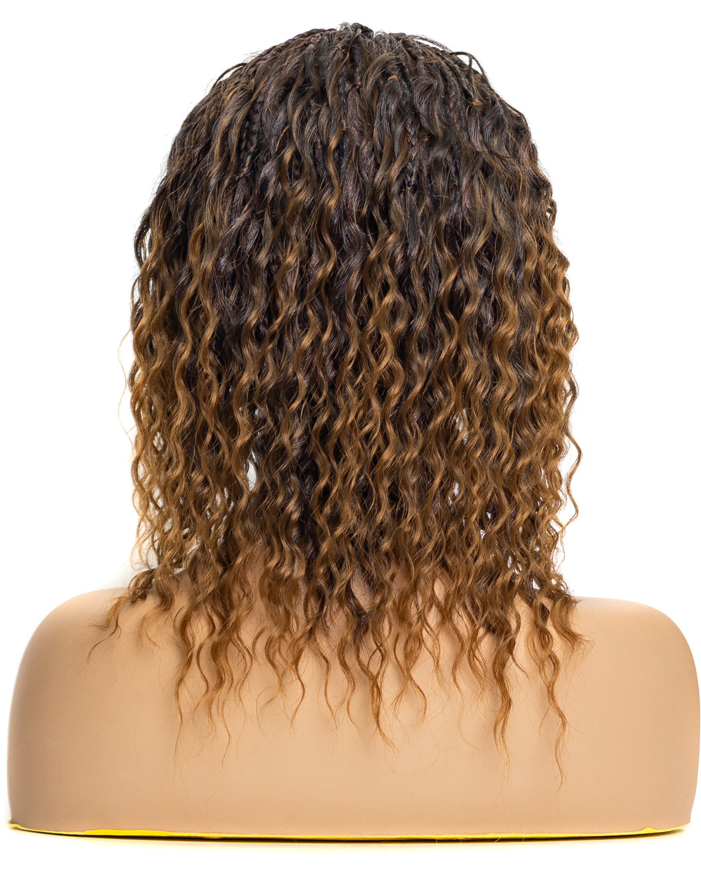 PIB 12" Single Full Lace Braid Wig- Cherry Peruvian Wave Braid Wig for Black Women, Curly Hair Wig