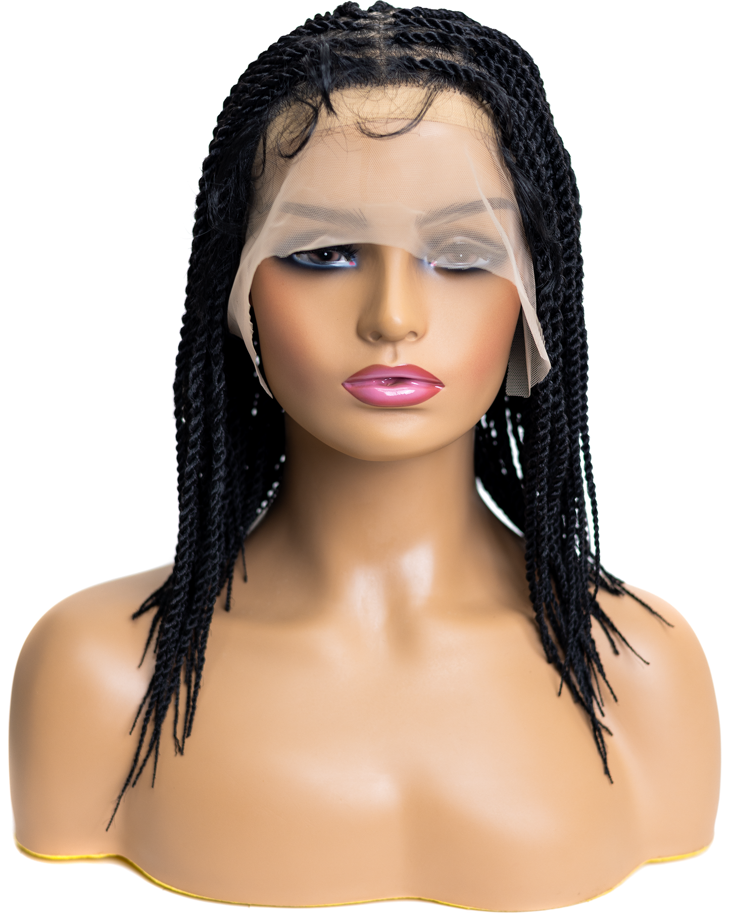 PIB Single Full Lace Senegal Twist Braid Wig, Braided Wigs for Black Women with Natural Baby Hair