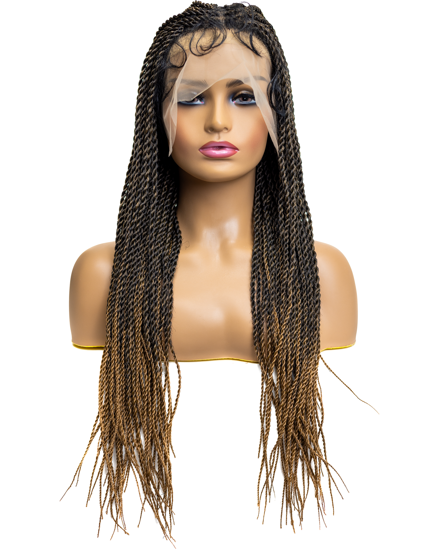 PIB Single Full Lace Senegal Twist Braid Wig, Braided Wigs for Black Women with Natural Baby Hair