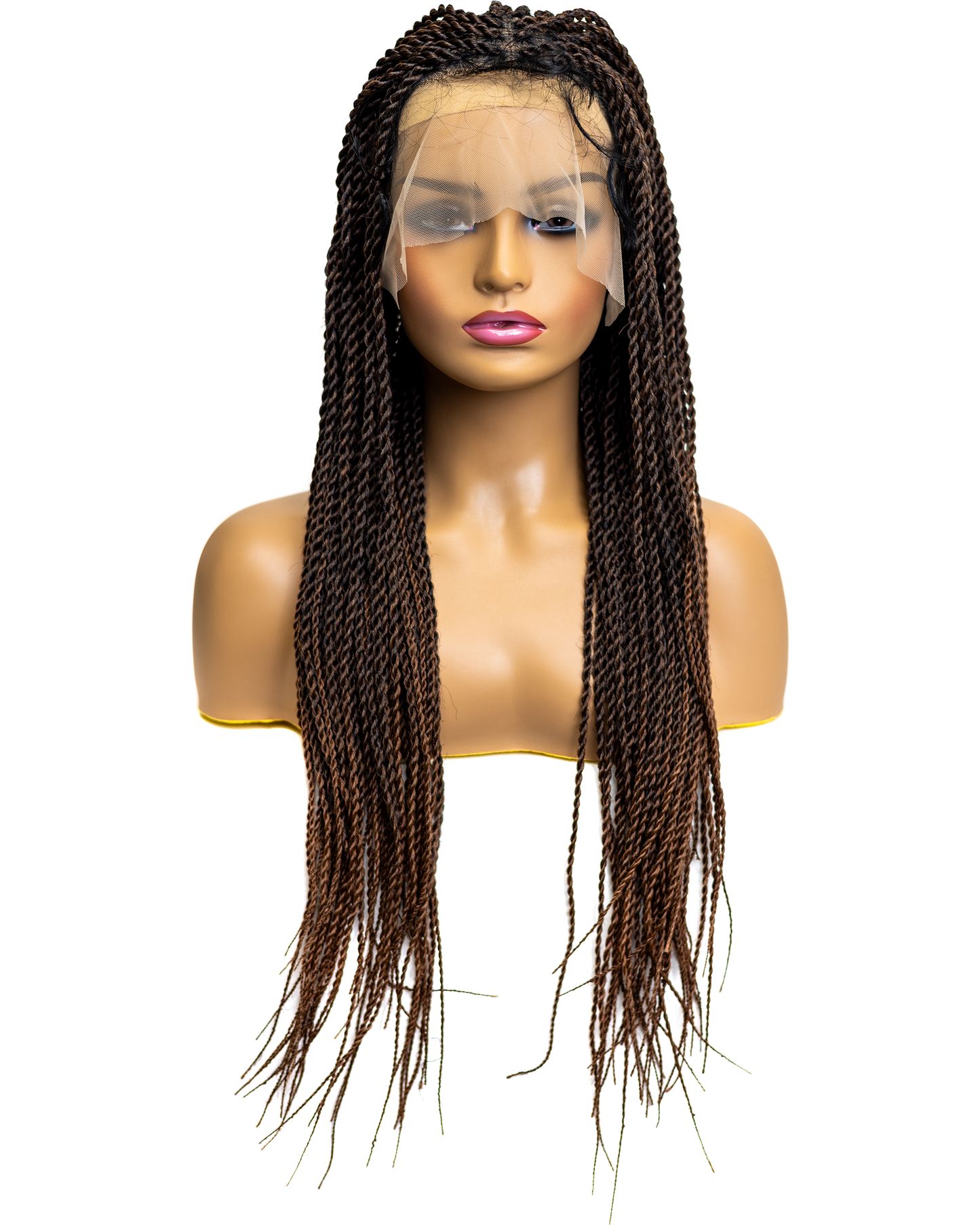 PIB Single Full Lace Senegal Twist Braid Wig, Braided Wigs for Black Women with Natural Baby Hair