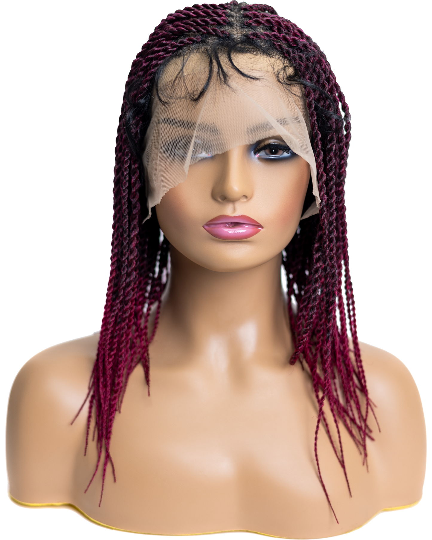 PIB Single Full Lace Senegal Twist Braid Wig, Braided Wigs for Black Women with Natural Baby Hair