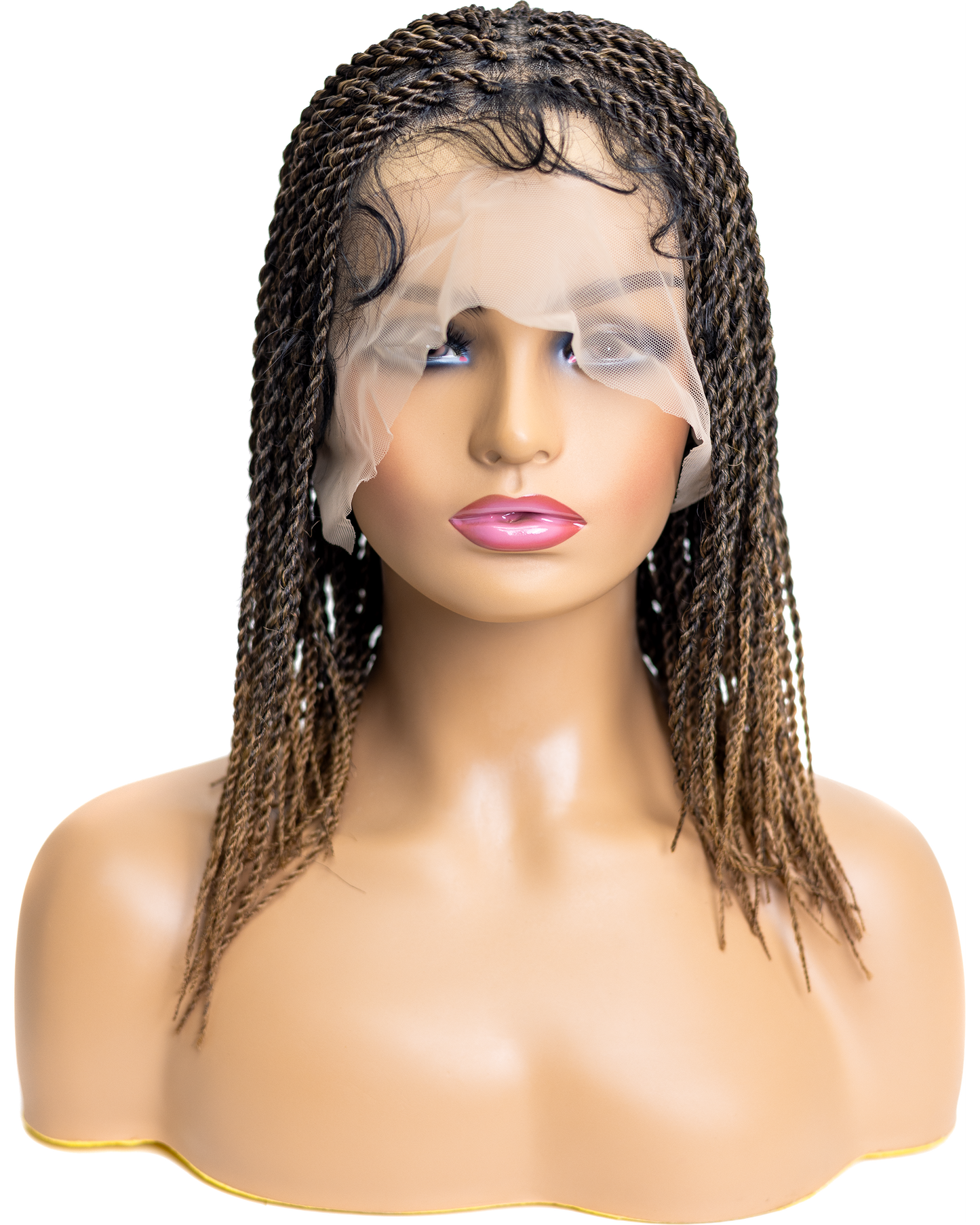 PIB Single Full Lace Senegal Twist Braid Wig, Braided Wigs for Black Women with Natural Baby Hair