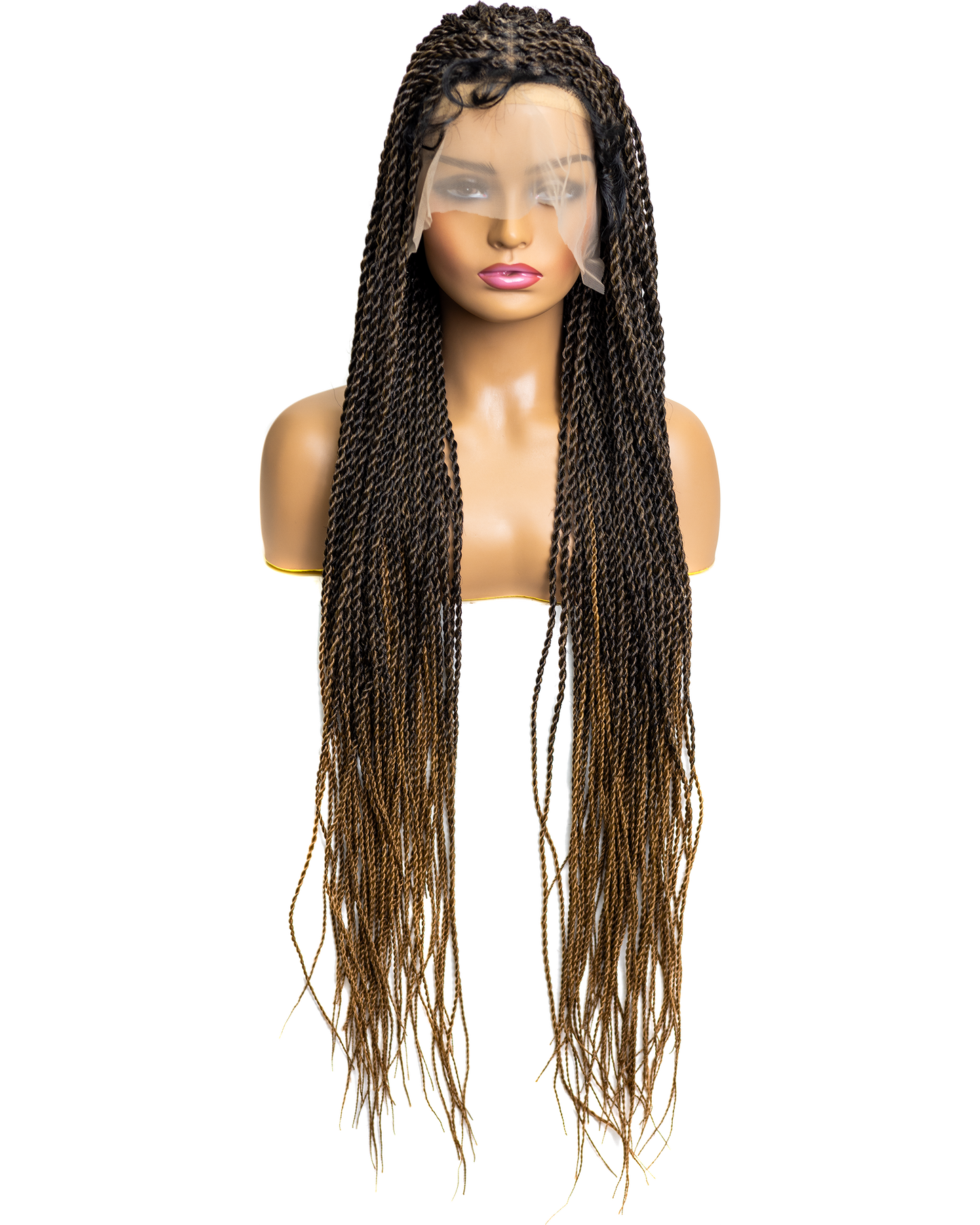 PIB Single Full Lace Senegal Twist Braid Wig, Braided Wigs for Black Women with Natural Baby Hair