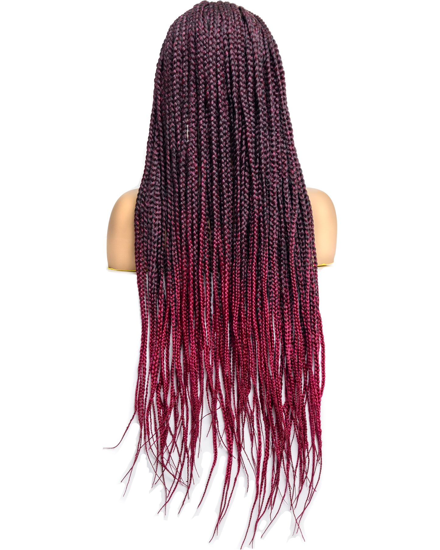PIB 32" Single Full Lace Braid Wig- Cherry Yo Fulani Braid Wig for Black Women, Curly Hair Wig